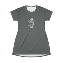 Load image into Gallery viewer, GIUGIOGIIGIO™ Brand T-Shirt Dress (AOP) [Dark Grey]
