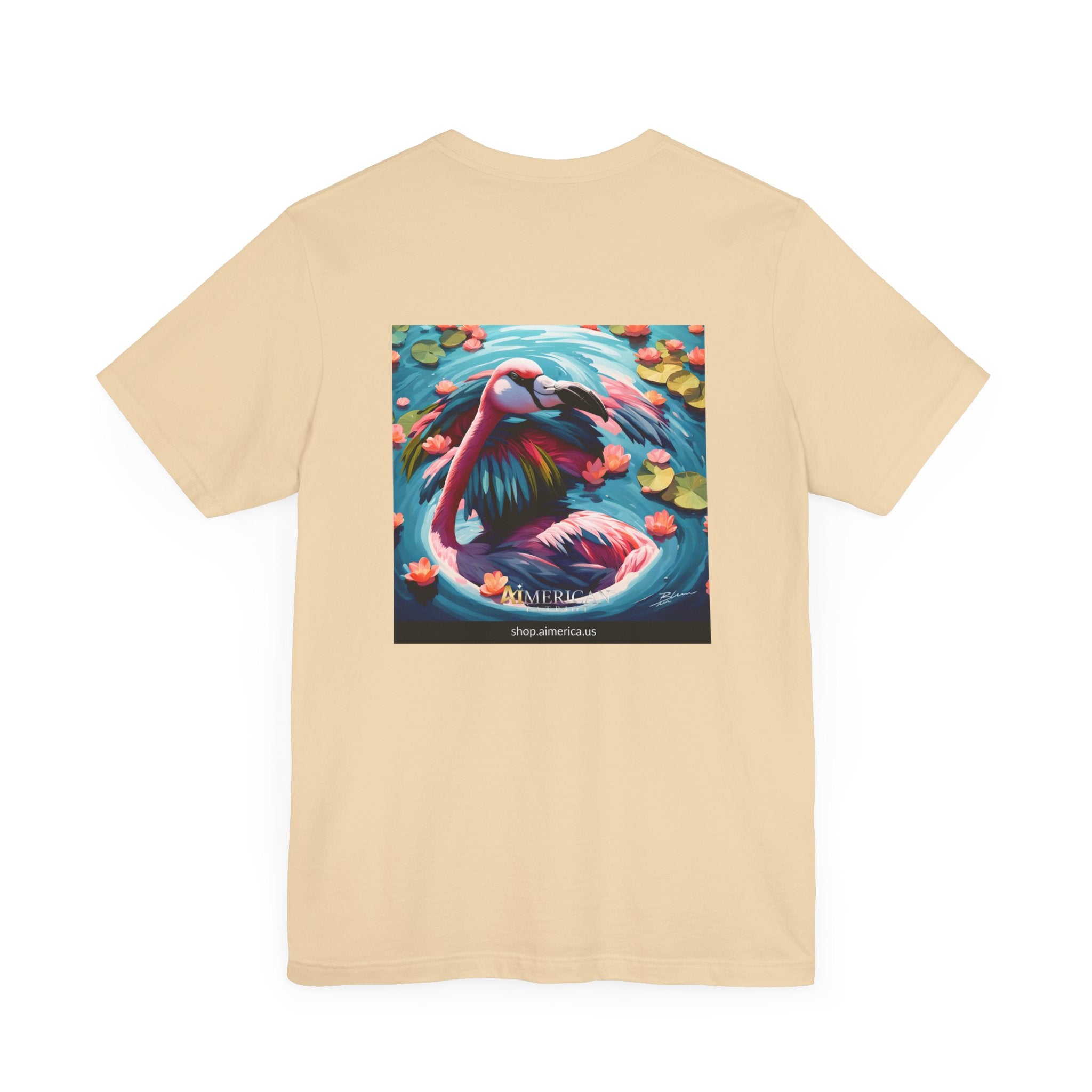 Aimerican Ads™ Brand Retail Fit Unisex Jersey Short Sleeve Tee - Featherin' Flamingo Edition