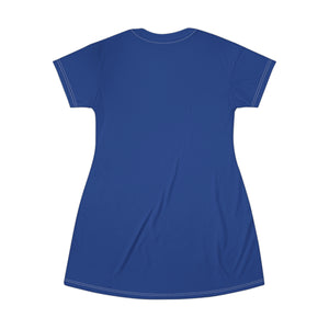 GIUGIOGIIGIO™ Brand T-Shirt Dress (AOP) [Dark Blue]