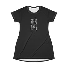 Load image into Gallery viewer, GIUGIOGIIGIO™ Brand T-Shirt Dress (AOP) [Black]
