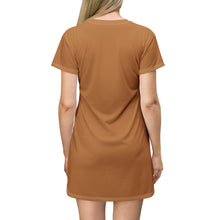 Load image into Gallery viewer, GIUGIOGIIGIO™ Brand T-Shirt Dress (AOP) [Light Brown]
