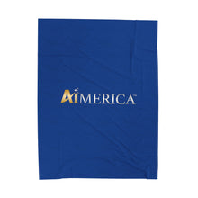 Load image into Gallery viewer, United States of Aimerica™ Brand Velveteen Plush Blanket - [Dark Blue]
