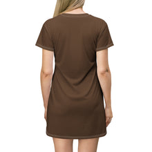 Load image into Gallery viewer, GIUGIOGIIGIO™ Brand T-Shirt Dress (AOP) [Brown]
