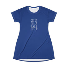 Load image into Gallery viewer, GIUGIOGIIGIO™ Brand T-Shirt Dress (AOP) [Dark Blue]
