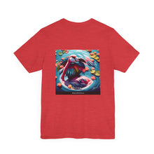 Load image into Gallery viewer, Aimerican Ads™ Brand Retail Fit Unisex Jersey Short Sleeve Tee - Featherin&#39; Flamingo Edition
