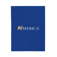 Load image into Gallery viewer, United States of Aimerica™ Brand Velveteen Plush Blanket - [Dark Blue]
