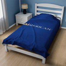 Load image into Gallery viewer, Aimerican™ Brand Velveteen Plush Blanket - [Dark Blue]
