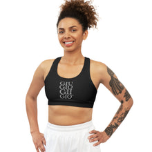 Load image into Gallery viewer, GIUGIOGIIGIO™ Brand Seamless Sports Bra (AOP) - [Black]
