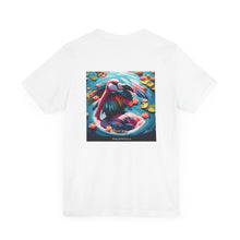 Load image into Gallery viewer, Aimerican Ads™ Brand Retail Fit Unisex Jersey Short Sleeve Tee - Featherin&#39; Flamingo Edition
