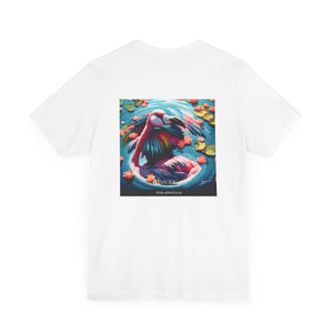 Aimerican Ads™ Brand Retail Fit Unisex Jersey Short Sleeve Tee - Featherin' Flamingo Edition