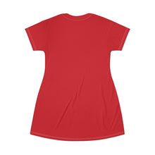 Load image into Gallery viewer, GIUGIOGIIGIO™ Brand T-Shirt Dress (AOP) [Dark Red]
