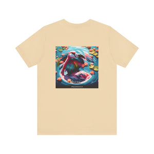 Aimerican Ads™ Brand Retail Fit Unisex Jersey Short Sleeve Tee - Featherin' Flamingo Edition