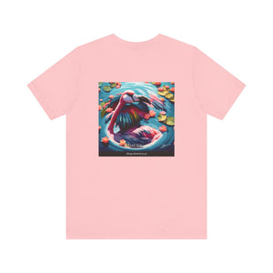 Aimerican Ads™ Brand Retail Fit Unisex Jersey Short Sleeve Tee - Featherin' Flamingo Edition