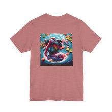 Load image into Gallery viewer, Aimerican Ads™ Brand Retail Fit Unisex Jersey Short Sleeve Tee - Featherin&#39; Flamingo Edition
