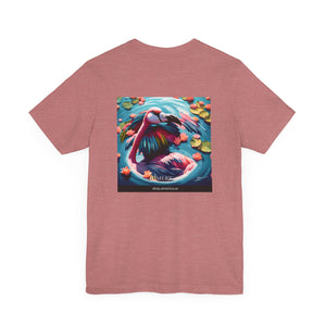 Aimerican Ads™ Brand Retail Fit Unisex Jersey Short Sleeve Tee - Featherin' Flamingo Edition