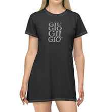 Load image into Gallery viewer, GIUGIOGIIGIO™ Brand T-Shirt Dress (AOP) [Black]
