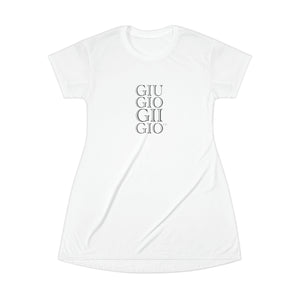 GIUGIOGIIGIO™ Brand T-Shirt Dress (AOP) [White]