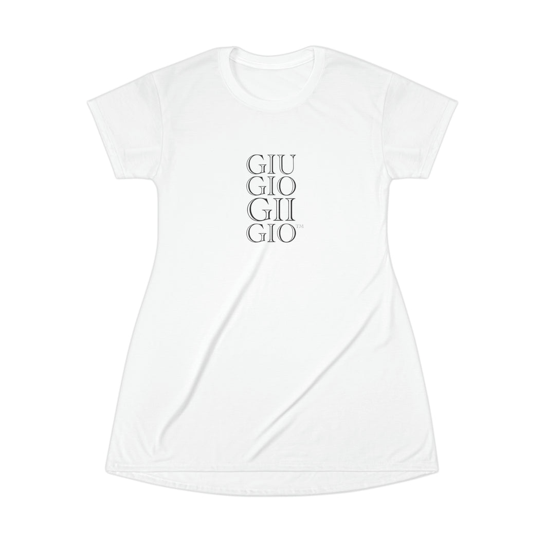 GIUGIOGIIGIO™ Brand T-Shirt Dress (AOP) [White]