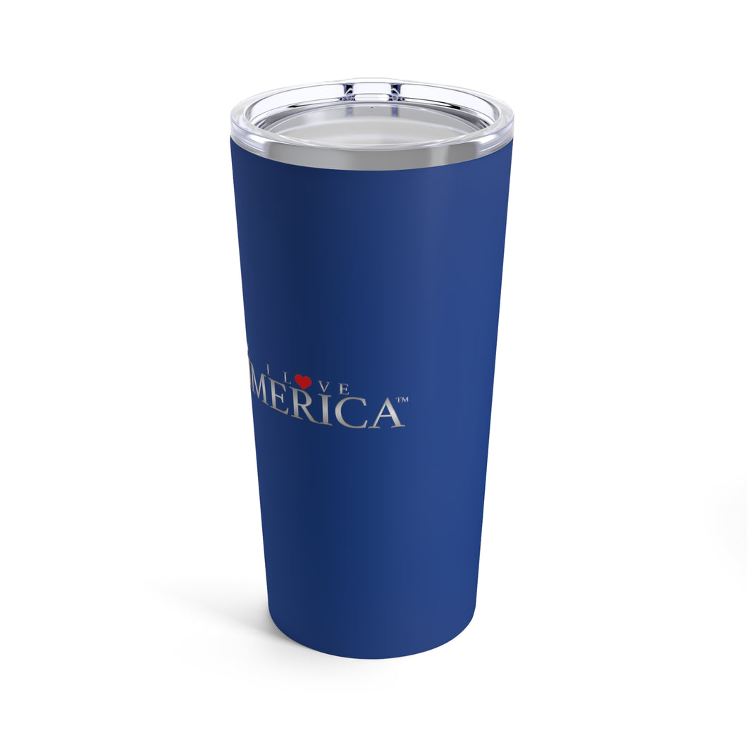 I Love Aimerica™ Brand Tumbler 20oz - [Dark Blue]