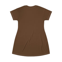 Load image into Gallery viewer, GIUGIOGIIGIO™ Brand T-Shirt Dress (AOP) [Brown]
