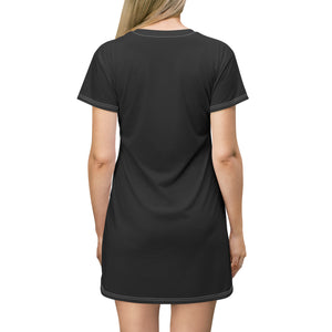 GIUGIOGIIGIO™ Brand T-Shirt Dress (AOP) [Black]