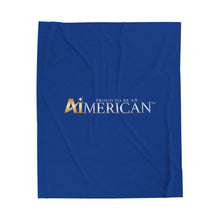 Load image into Gallery viewer, Proud to be an Aimerican™ Brand Velveteen Plush Blanket - [Dark Blue]
