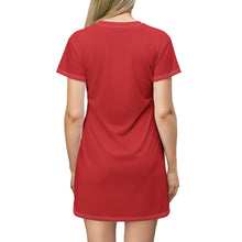 Load image into Gallery viewer, GIUGIOGIIGIO™ Brand T-Shirt Dress (AOP) [Dark Red]
