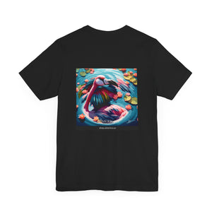 Aimerican Ads™ Brand Retail Fit Unisex Jersey Short Sleeve Tee - Featherin' Flamingo Edition