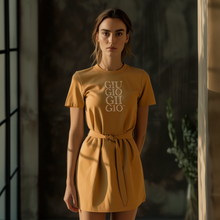 Load image into Gallery viewer, GIUGIOGIIGIO™ Brand T-Shirt Dress (AOP) [Light Brown]
