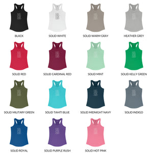 a group of women's tank tops with different colors