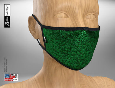 Face Mask Face Mask - Shiny Green Metallic Avatar - TheBlueMall