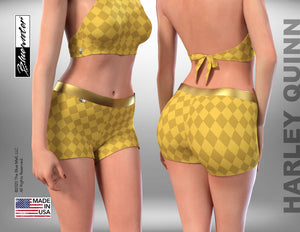 Booty Shorts Booty Shorts - Harley Quinn - Gold/Gold - TheBlueMall