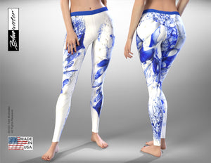 Leggings Leggings - Luxury - Ice Blue - TheBlueMall