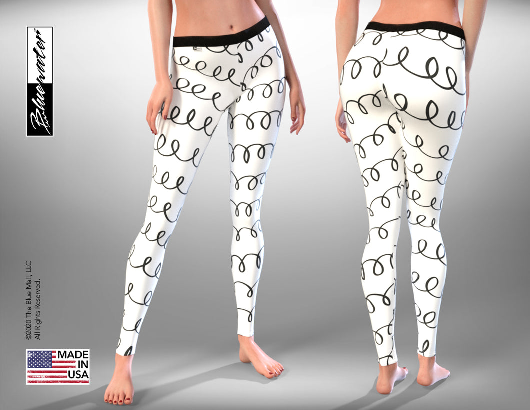 Leggings Leggings - Luxury - Squiggles - TheBlueMall