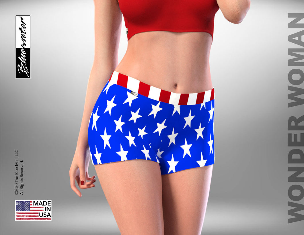 Booty Shorts Booty Shorts - Wonder Woman - Stars/Stripes - TheBlueMall